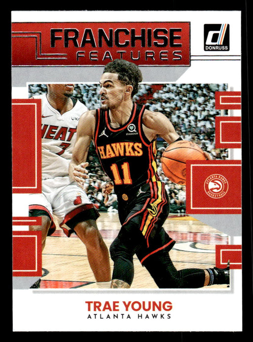 Trae Young 2022-23 Panini Donruss Basketball Franchise Features Front of Card