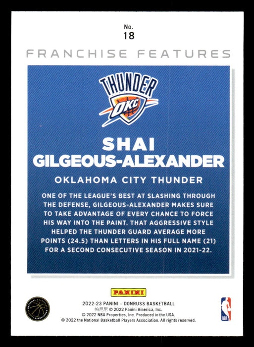2022-23 Panini Prizm Shai Gilgeous-Alexander #64 Oklahoma City Thunder