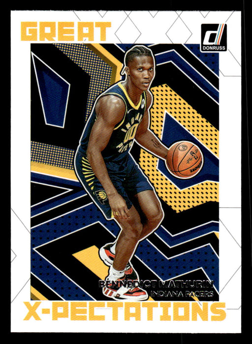 Bennedict Mathurin 2022-23 Panini Donruss Basketball Great X-Pectations Front of Card