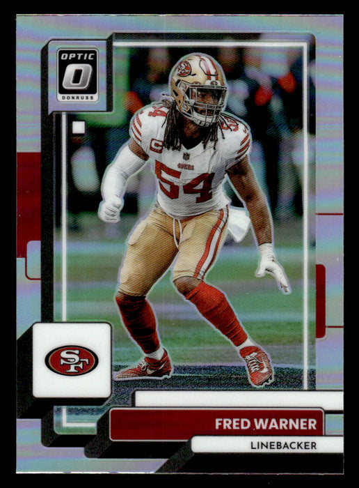 Fred Warner 2022 Panini Donruss Optic Football Silver Prizm Front of Card