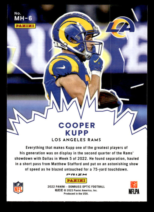 Cooper Kupp 2022 Panini Donruss Optic Football My House Prizm Back of Card