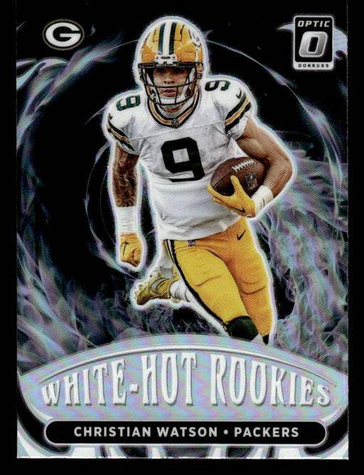 Christian Watson 2022 Panini Donruss Optic Football White Hot Rookies Front of Card