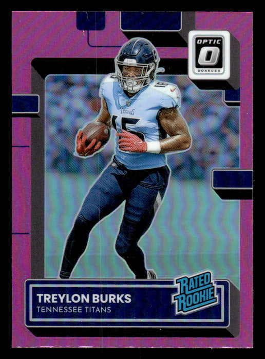 Treylon Burks 2022 Panini Donruss Optic Football Pink Prizm Front of Card