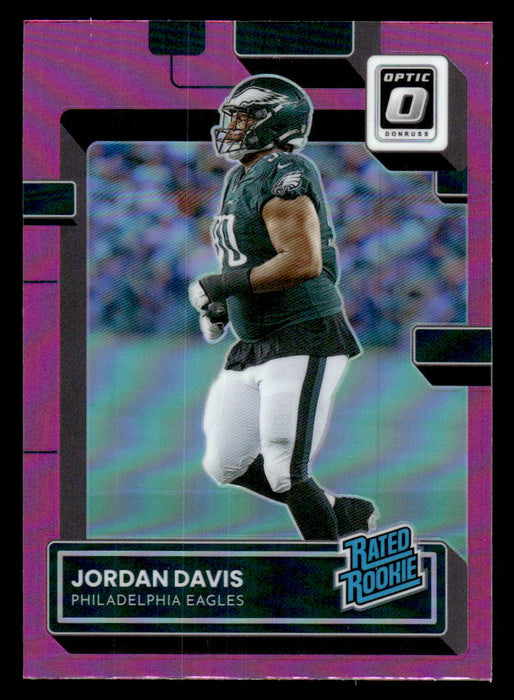 Jordan Davis 2022 Panini Donruss Optic Football Pink Prizm Front of Card