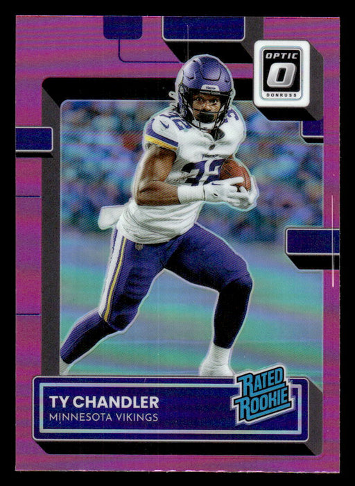 Ty Chandler 2022 Panini Donruss Optic Football Pink Prizm Front of Card