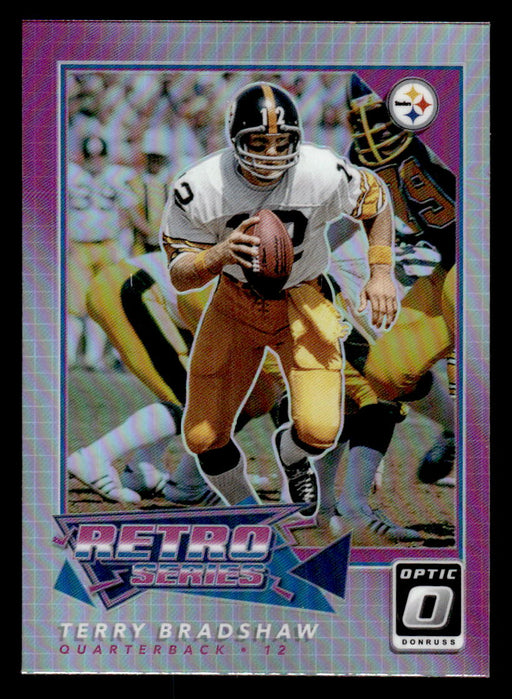 Terry Bradshaw 2022 Panini Donruss Optic Football Pink Retro Series Front of Card