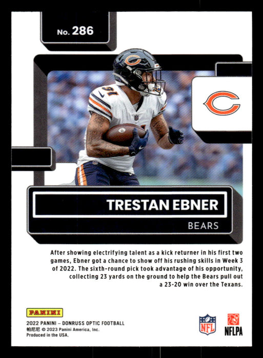 Trestan Ebner 2022 Panini Donruss Optic Football Base Back of Card