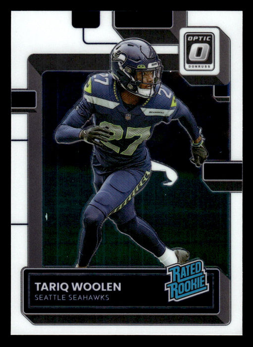 Tariq Woolen 2022 Panini Donruss Optic Football Base Front of Card