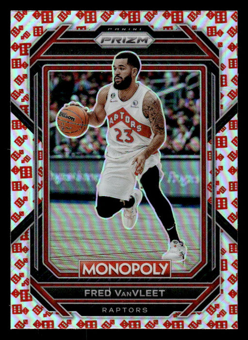 Fred VanVleet 2022-23 Panini Prizm NBA Monopoly Red Dice Prizm Front of Card