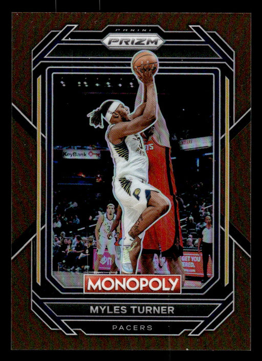 Myles Turner 2022-23 Panini Prizm NBA Monopoly Brown Prizm Front of Card