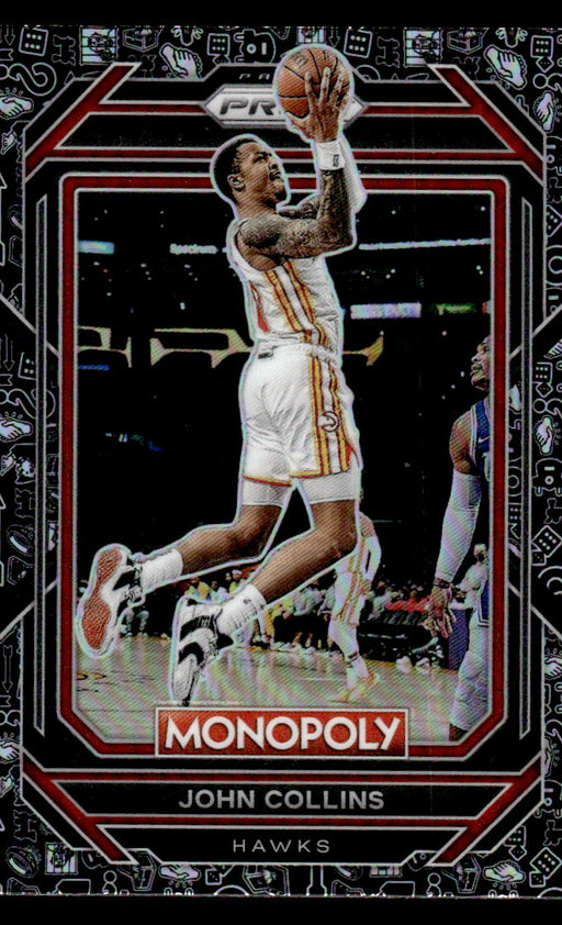 John Collins 2022-23 Panini Prizm NBA Monopoly Monopoly Black Icons Front of Card