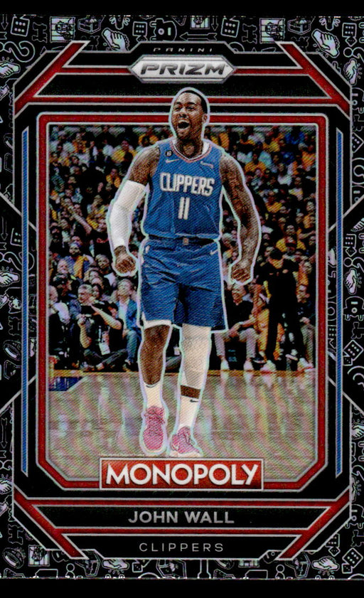 John Wall 2022-23 Panini Prizm NBA Monopoly Monopoly Black Icons Front of Card