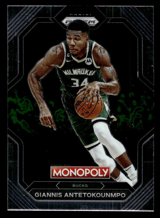 Giannis Antetokounmpo 2022-23 Panini Prizm NBA Monopoly Prizm All-Stars Front of Card