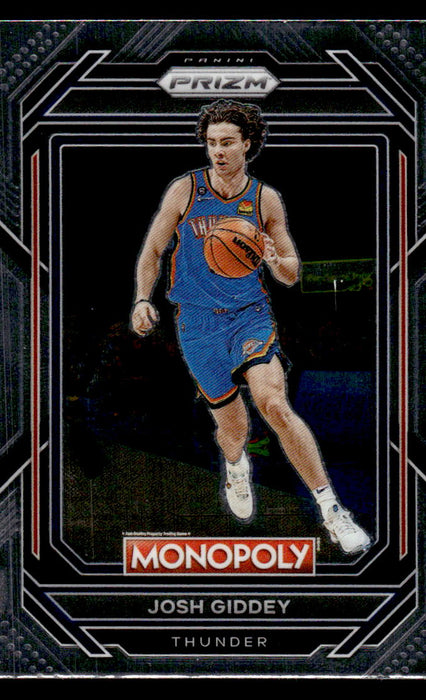 Josh Giddey 2022-23 Panini Prizm NBA Monopoly Base Front of Card