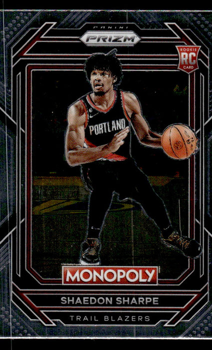 Shaedon Sharpe 2022-23 Panini Prizm NBA Monopoly Base Front of Card