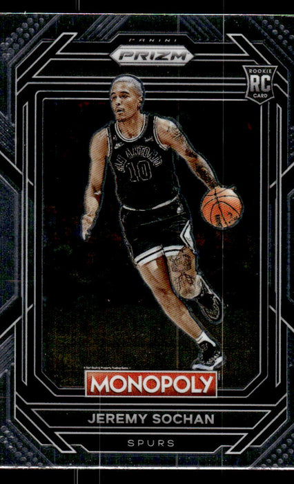 Jeremy Sochan 2022-23 Panini Prizm NBA Monopoly Base Front of Card