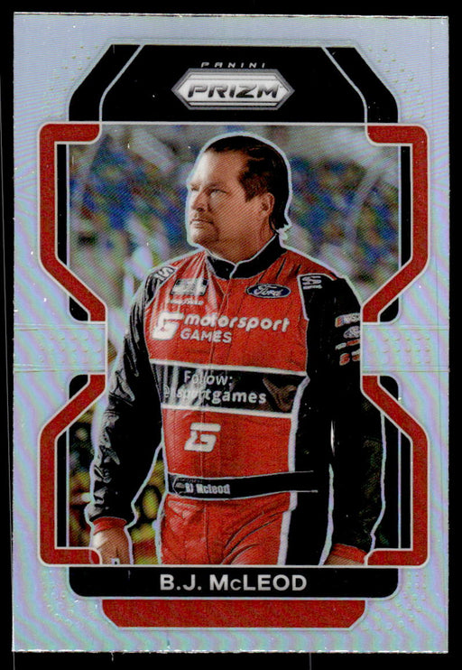 BJ McLeod 2022 Panini Prizm Racing Silver Prizm Front of Card