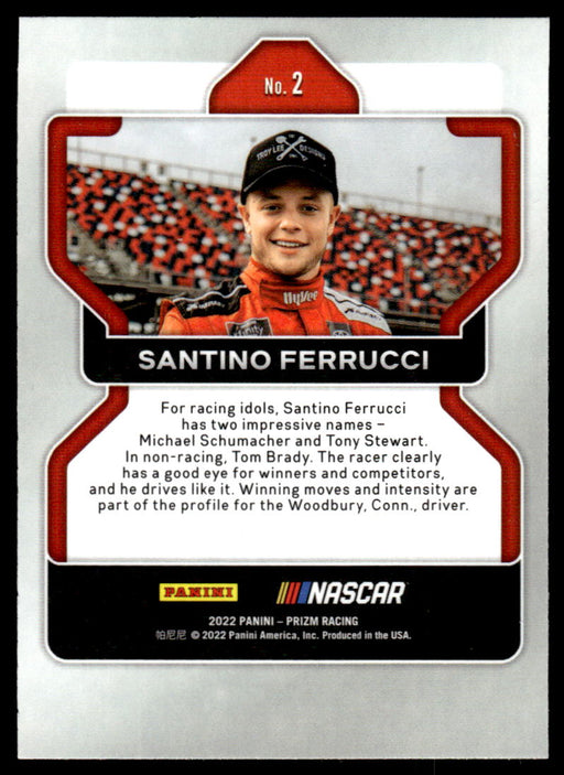 Santino Ferrucci 2022 Panini Prizm Base Back of Card