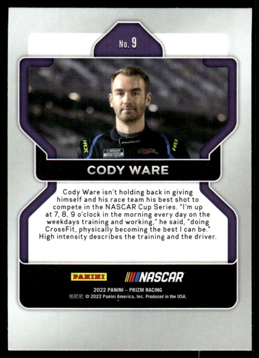 Cody Ware 2022 Panini Prizm Racing Base Back of Card