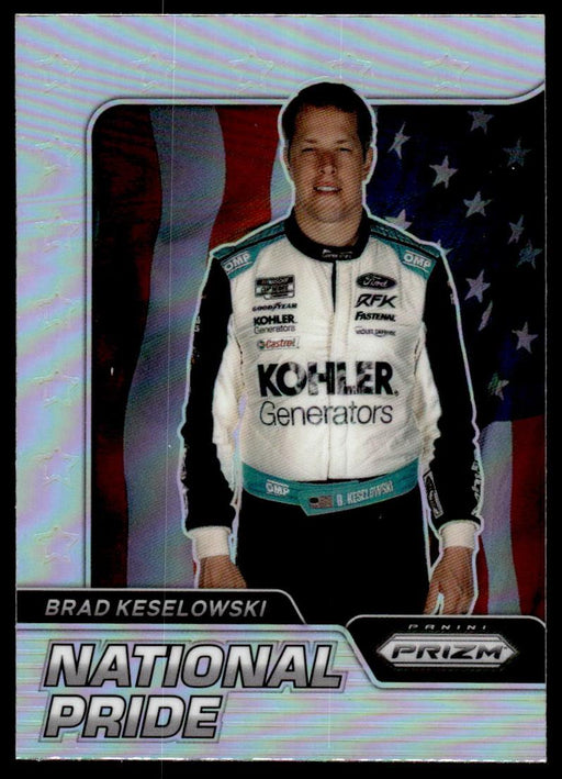 Brad Keselowski 2022 Panini Prizm Racing National Pride Silver Prizm Front of Card