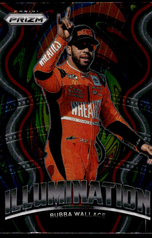 Bubba Wallace 2022 Panini Prizm Racing Illumination Front of Card