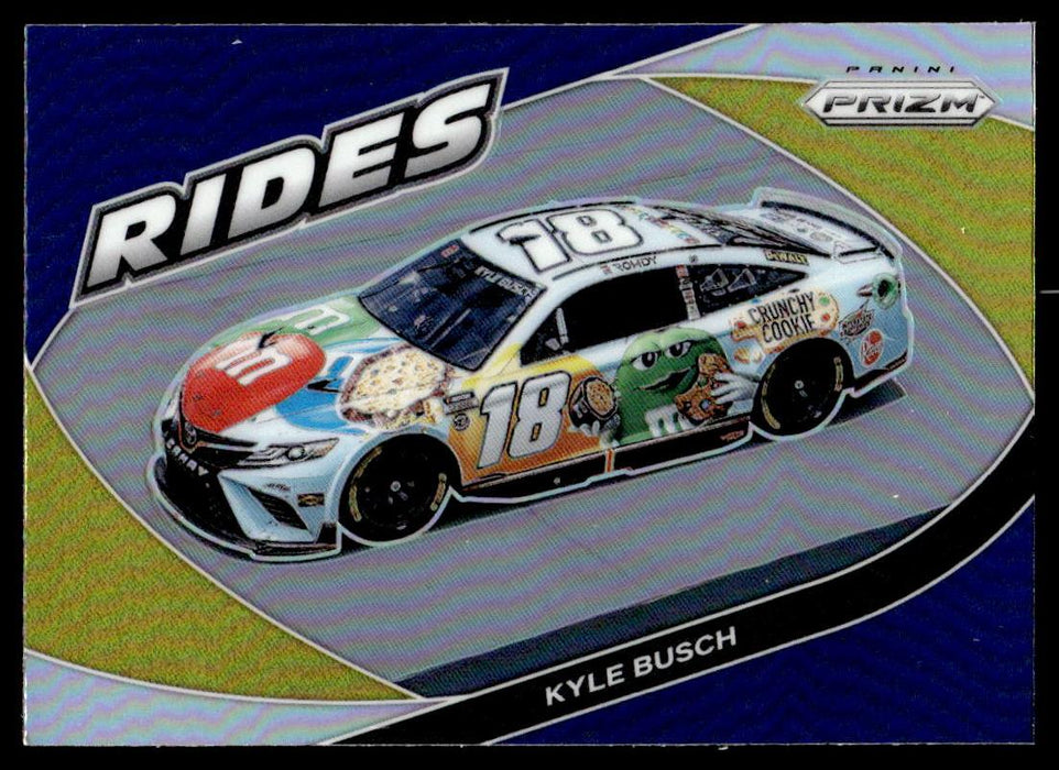 Kyle Busch 2022 Panini Prizm Racing Blue Prizm Front of Card