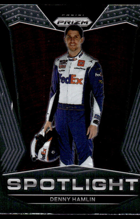 Denny Hamlin 2022 Panini Prizm Racing Spotlight Front of Card