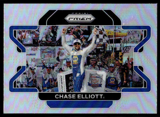 Chase Elliott 2022 Panini Prizm Racing Silver Prizm Front of Card