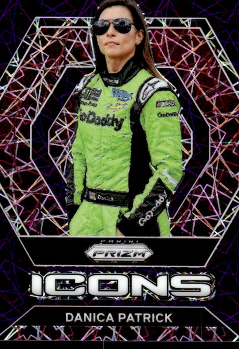 Danica Patrick 2022 Panini Prizm Racing Purple Velocity Front of Card