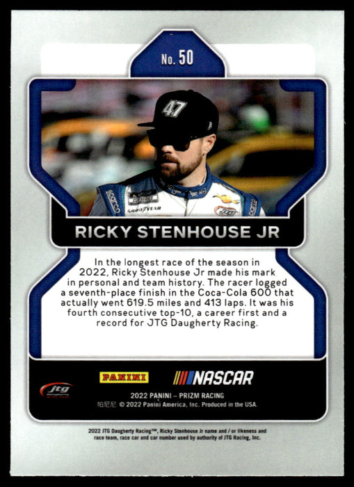 Ricky Stenhouse Jr. 2022 Panini Prizm Base Back of Card