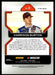 Harrison Burton 2022 Panini Prizm Racing Silver Prizm Back of Card