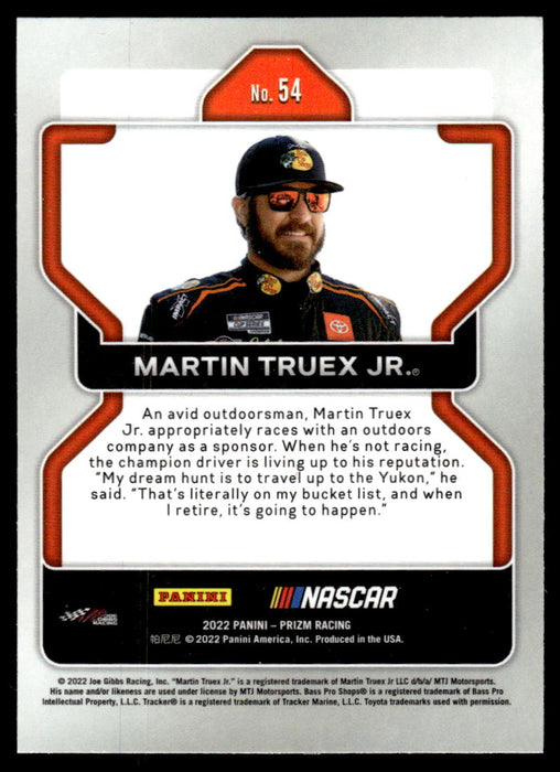 Martin Truex Jr. 2022 Panini Prizm Racing Base Back of Card