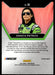 Danica Patrick 2022 Panini Prizm Racing Silver Prizm Back of Card