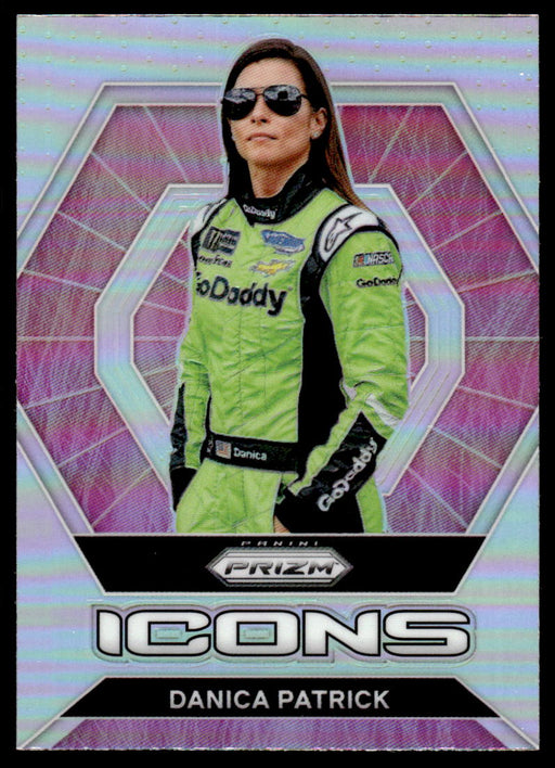 Danica Patrick 2022 Panini Prizm Racing Silver Prizm Front of Card