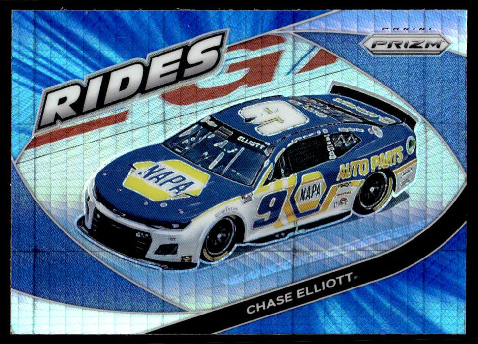 Chase Elliott 2022 Panini Prizm Racing Carolina Blue Hyper Prizm Front of Card