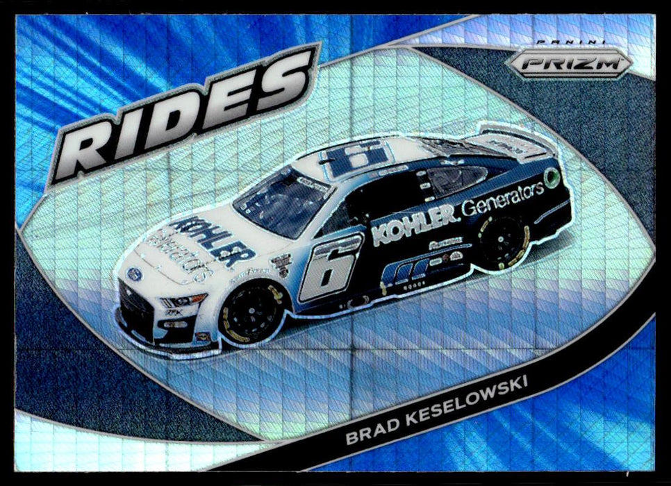 Brad Keselowski 2022 Panini Prizm Racing Carolina Blue Hyper Prizm Front of Card