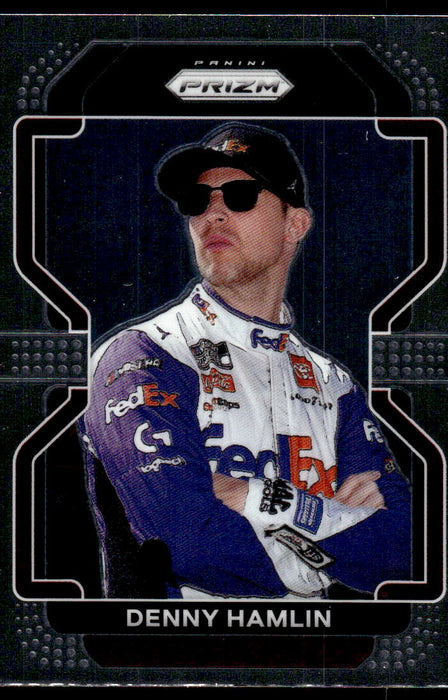 Denny Hamlin 2022 Panini Prizm Racing Base Front of Card