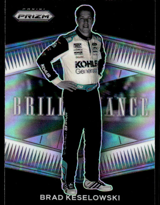 Brad Keselowski 2022 Panini Prizm Racing Brilliance Silver Prizm Front of Card