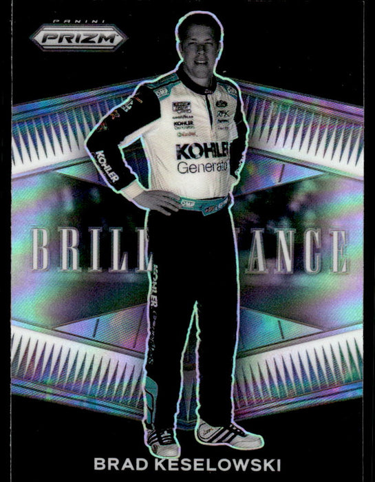 Brad Keselowski 2022 Panini Prizm Racing Brilliance Silver Prizm Front of Card