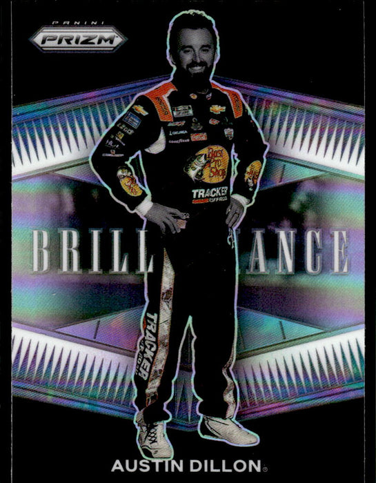 Austin Dillon 2022 Panini Prizm Racing Brilliance Silver Prizm Front of Card