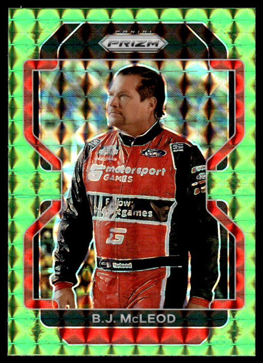 BJ McLeod 2022 Panini Prizm Racing Reactive Green Front of Card