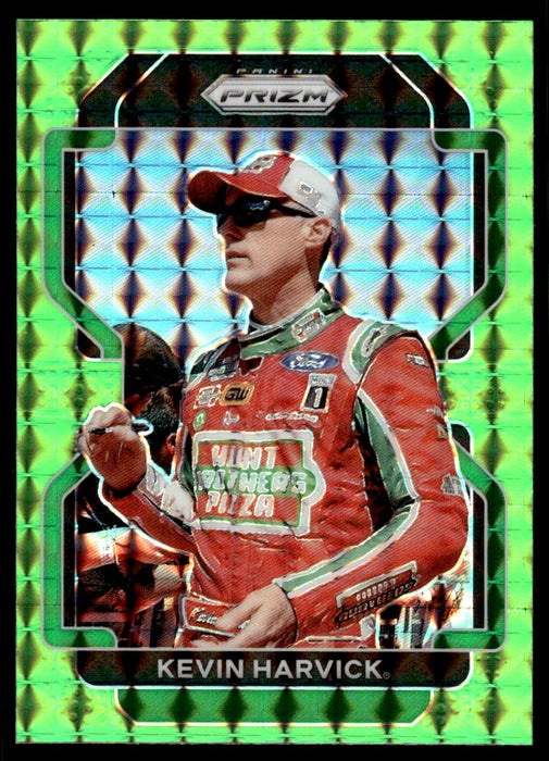 Kevin Harvick 2022 Panini Prizm Racing Reactive Green Front of Card