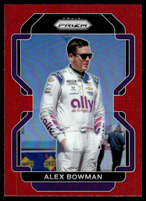 Alex Bowman 2022 Panini Prizm Racing Red Prizm Front of Card