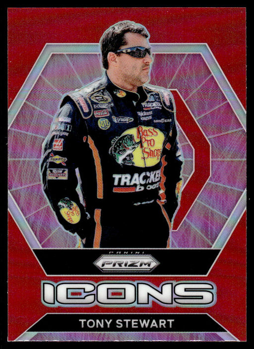 Tony Stewart 2022 Panini Prizm Racing Red Prizm Front of Card