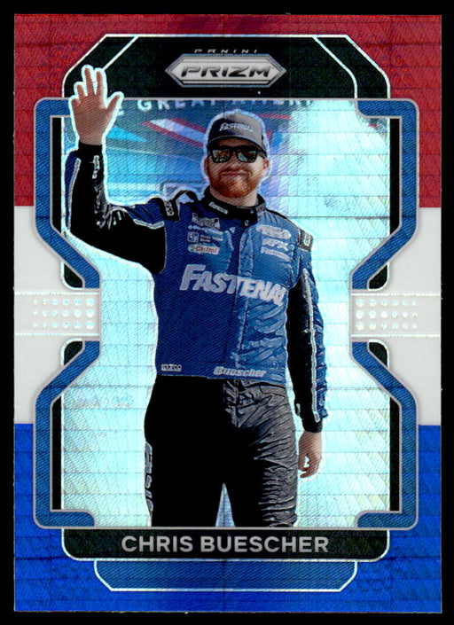 Chris Buescher 2022 Panini Prizm Racing Red White Blue Front of Card