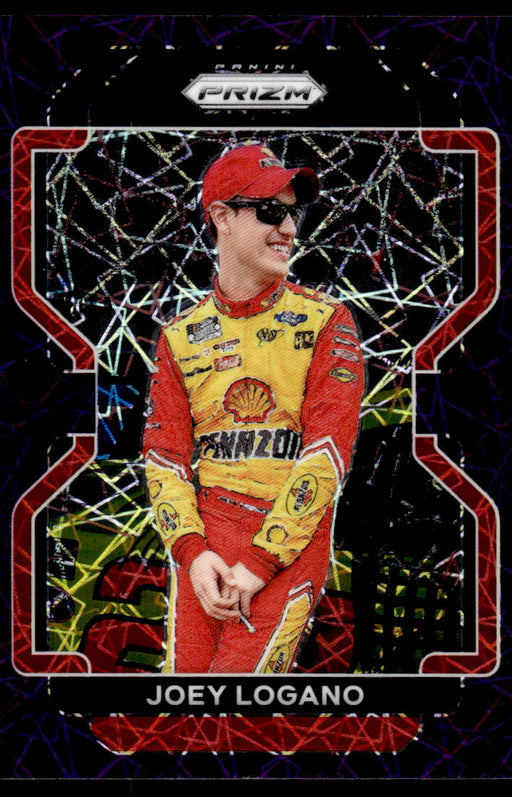 Joey Logano 2022 Panini Prizm Racing Purple Velocity Front of Card