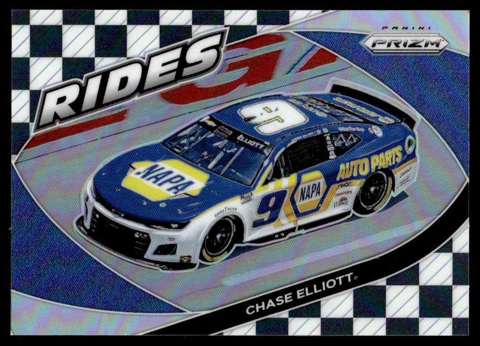 Chase Elliott 2022 Panini Prizm Racing Checkered Flag Front of Card