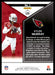 Kyler Murray 2022 Panini Rookies and Stars Base Back of Card