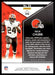 Nick Chubb 2022 Panini Rookies and Stars Base Back of Card