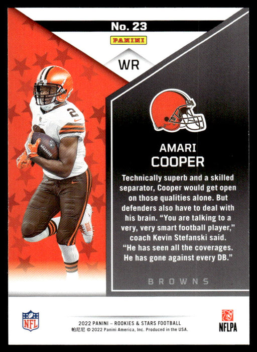 Amari Cooper 2022 Panini Rookies and Stars Base Back of Card